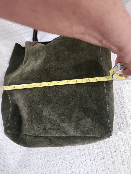 Suede Tote Bag, Hobo Bag, Shoulder Bag, Gorgeous Color. - Picture 6 of 11